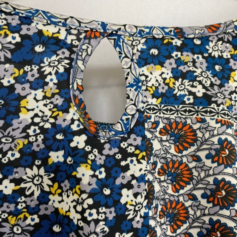 Roommates Boho Patchwork Floral Blouse Women 2x B… - image 4